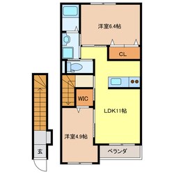 スミールＡの物件間取画像